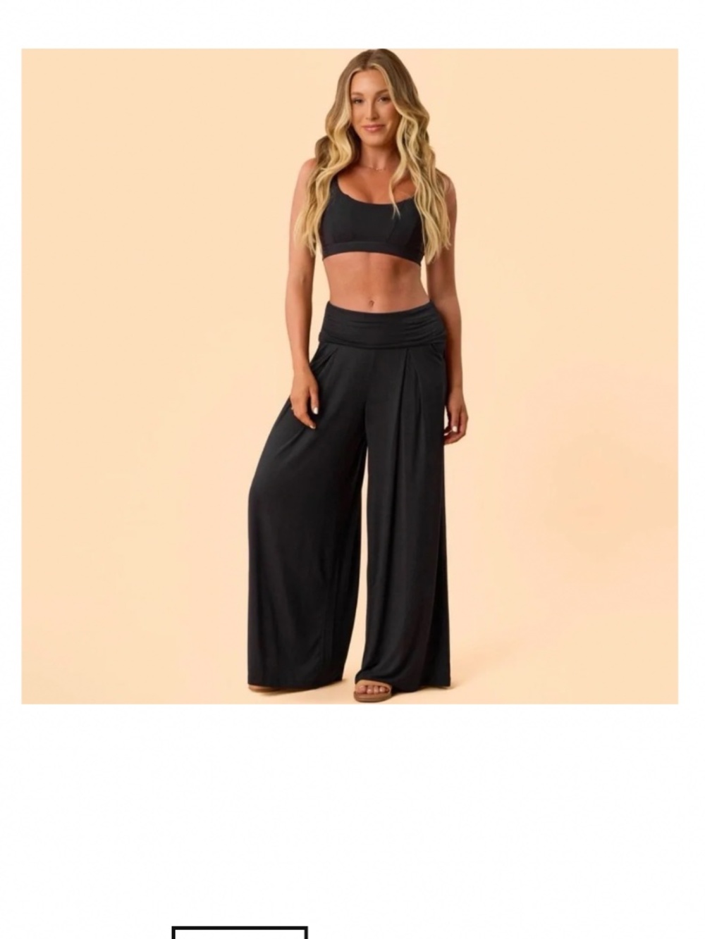 Fold over Wide leg pants